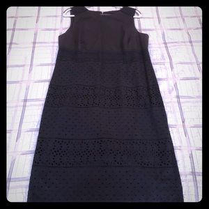 Ann Taylor | Navy Lace Sheath Dress, Size 14